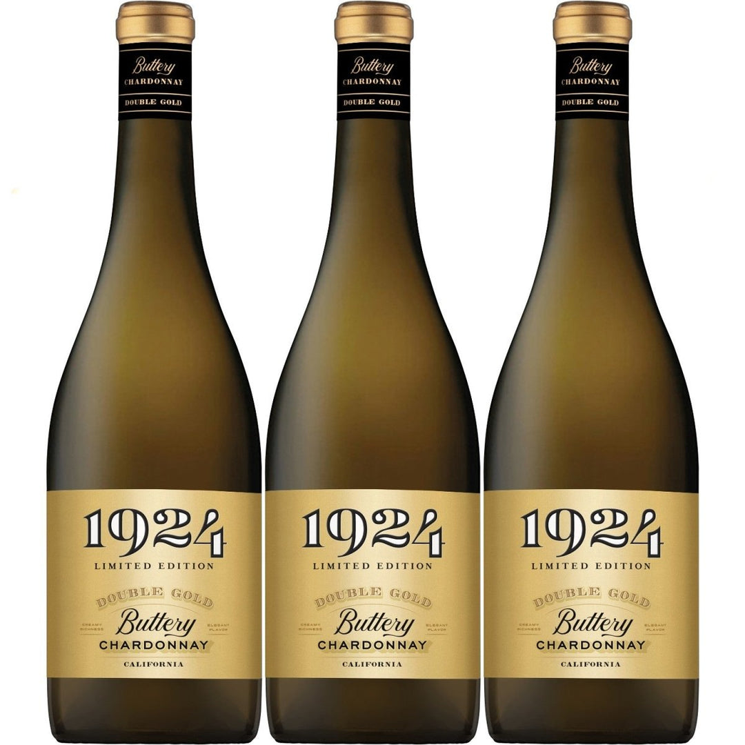 Delicato Family Wines Double Gold Buttery Chardonnay Weisswein Weiss trocken USA (3 x 0.75 l) - Versanel -