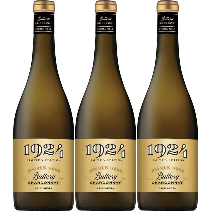 Delicato Family Wines Double Gold Buttery Chardonnay Weisswein Weiss trocken USA (3 x 0.75 l) - Versanel -
