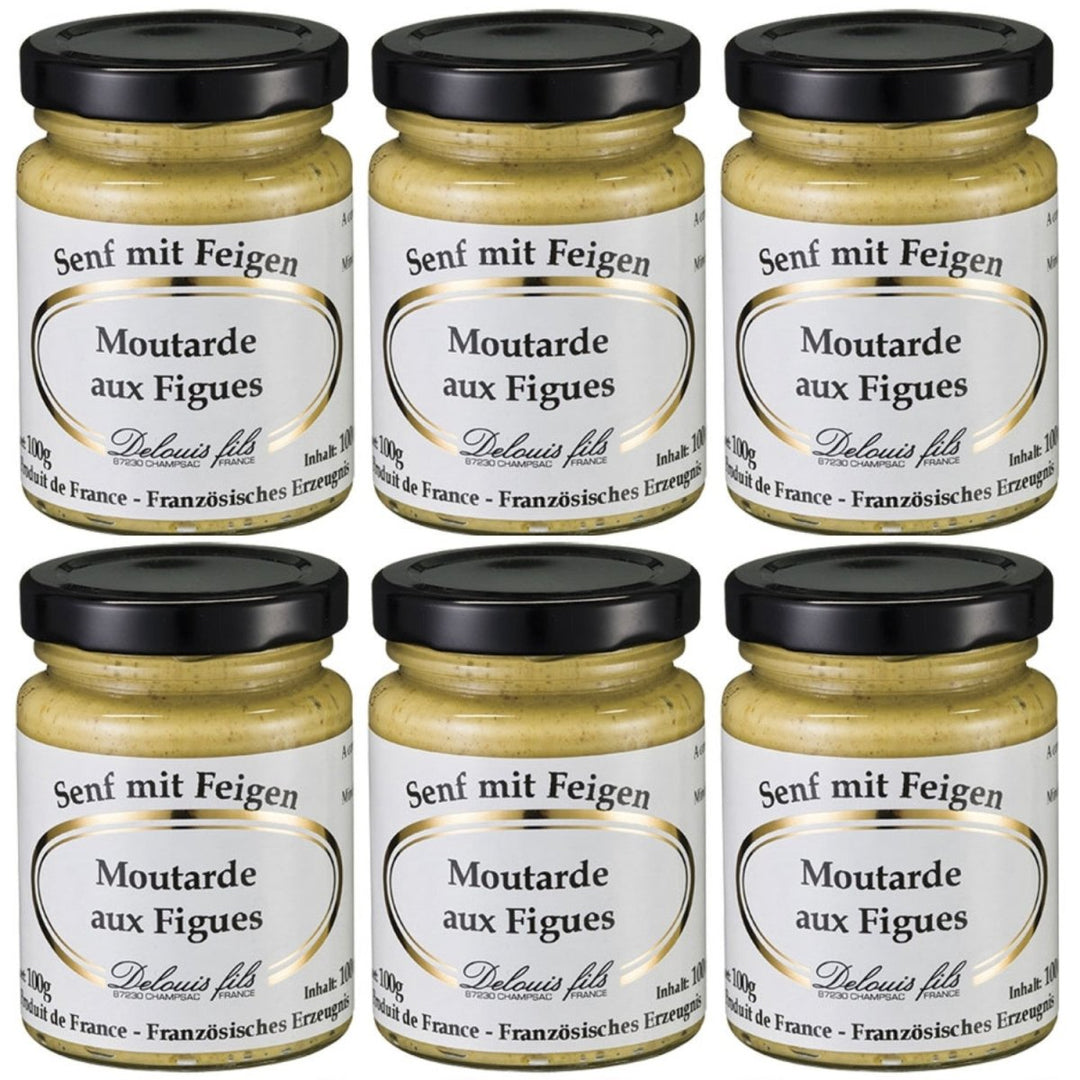Delouis fils Moutarde aux Figues Senf mit Feigen Frankreich (3 x 100g) - Versanel - Senf