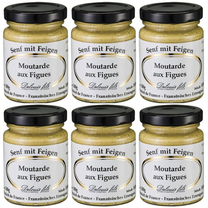 Delouis fils Moutarde aux Figues Senf mit Feigen Frankreich (3 x 100g) - Versanel - Senf
