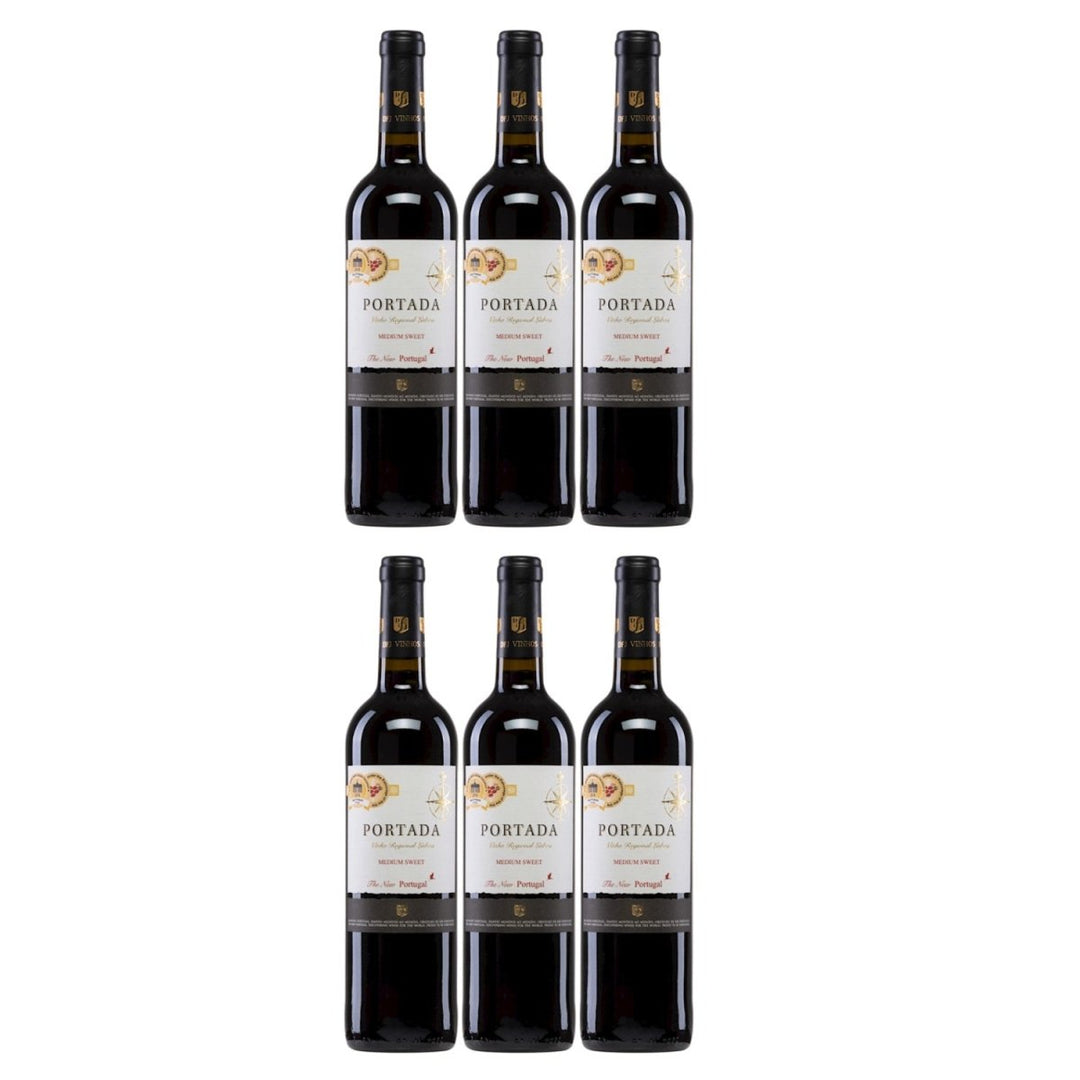 DFJ Vinhos Portada Winemaker´s Selection Halbtrocken Rotwein Vegan Portugal (6 x 0,75 l) - Versanel - 