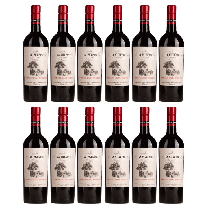 Domaine de La Villette Grenache Syrah Mourvèdre VdF Rotwein Rot trocken Frankreich inkl. FeinWert E - Book (12 x 0,75l) - Versanel - Wein