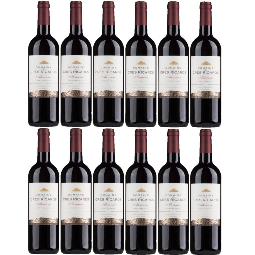 Domaine des Crès Ricards Alexaume Mont Baudile Rotwein Rot trocken Frankreich (12 x 0,75l) - Versanel - 