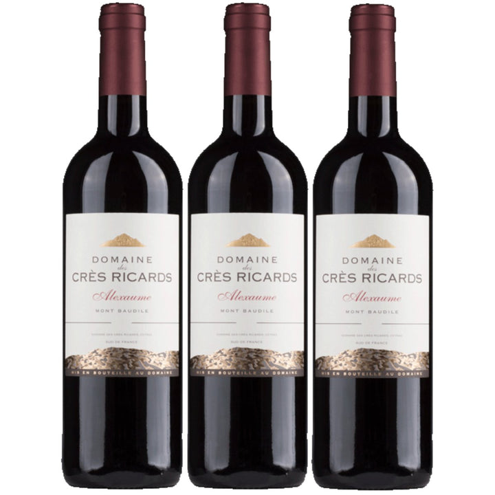 Domaine des Crès Ricards Alexaume Mont Baudile Rotwein Rot trocken Frankreich (3 x 0,75l) - Versanel - 