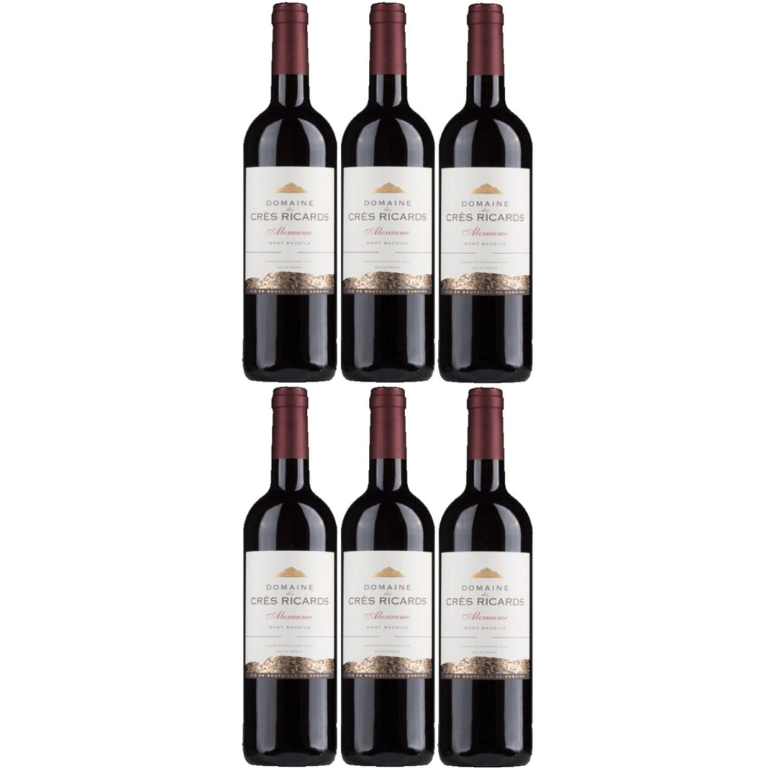 Domaine des Crès Ricards Alexaume Mont Baudile Rotwein Rot trocken Frankreich (6 x 0,75l) - Versanel - 