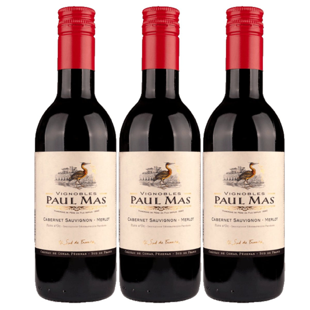 Domaines Paul Mas Cabernet Merlot Rotwein Wein trocken Frankreich (3 x 0,25l) - Versanel - 