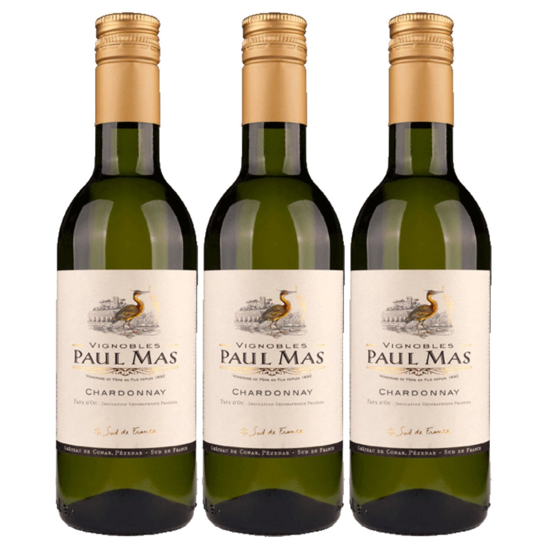 Domaines Paul Mas Chardonnay Weisswein Wein trocken Frankreich (3 x 0,25l) - Versanel - 