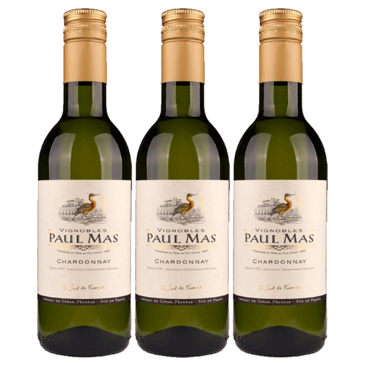 Domaines Paul Mas Chardonnay Weisswein Wein trocken Frankreich (3 x 0,25l) - Versanel - 