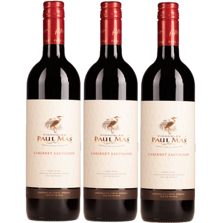 Domaines Paul Mas Classique Cabernet Sauvignon Rotwein Rot trocken Frankreich (3 x 0,75l) - Versanel - 
