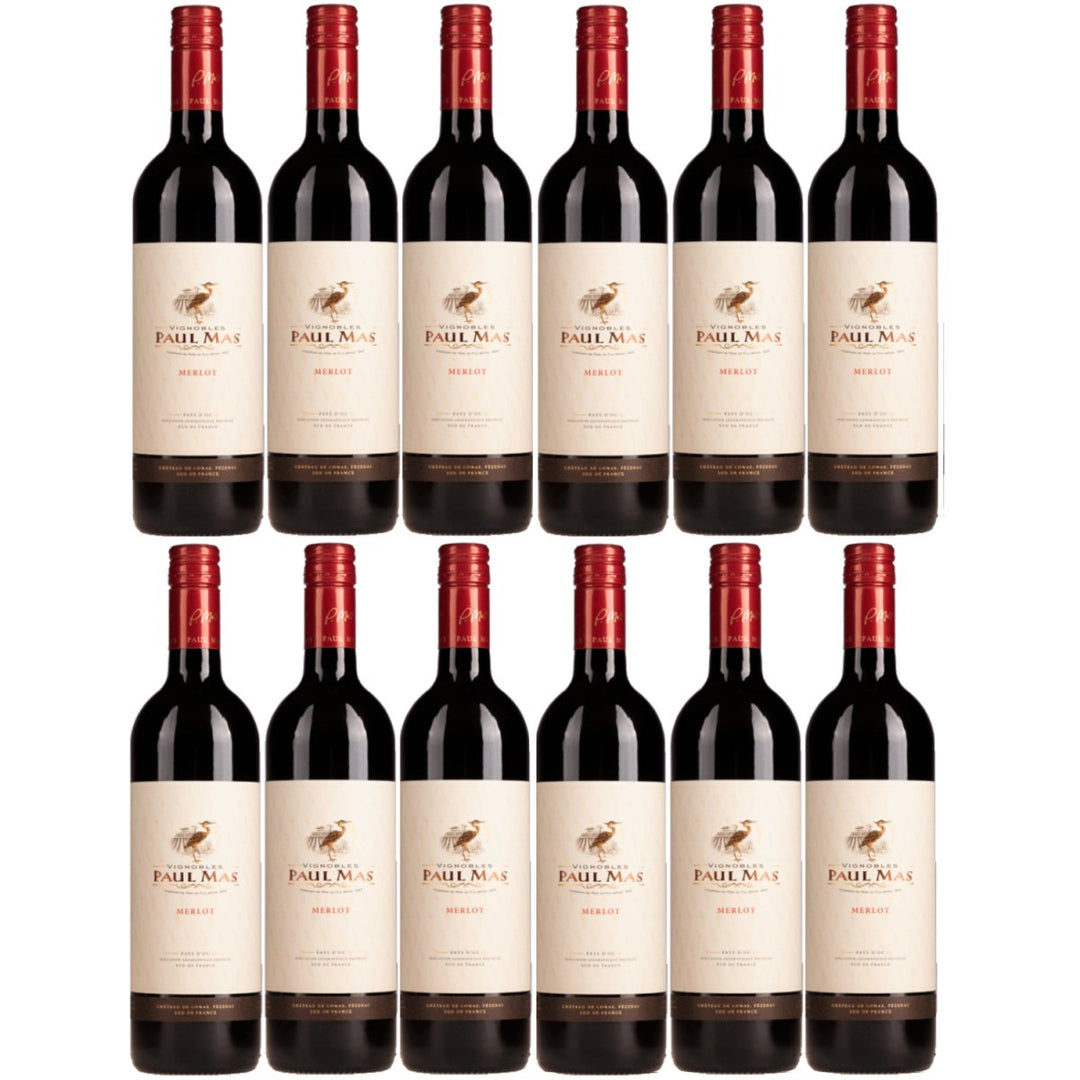 Domaines Paul Mas Classique Merlot Rotwein Rot trocken Frankreich (12 x 0,75l) - Versanel - 