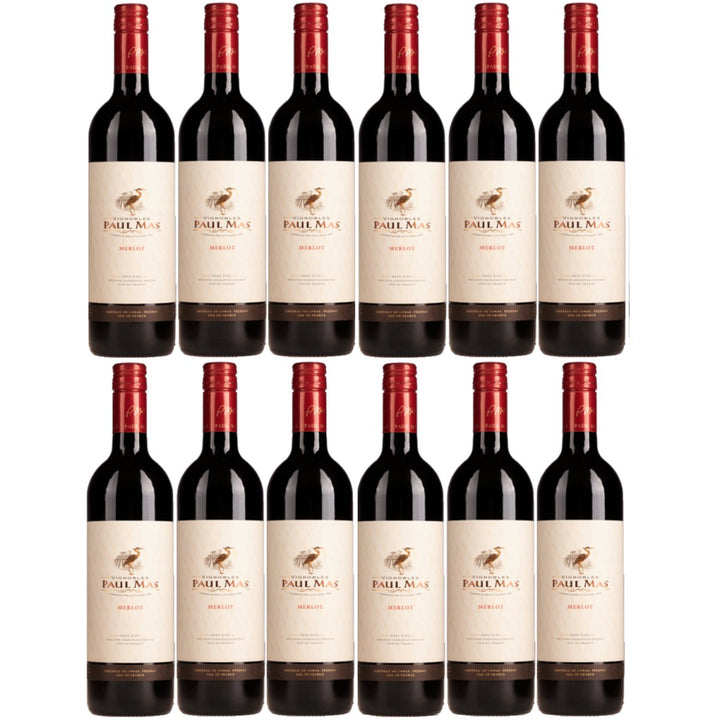 Domaines Paul Mas Classique Merlot Rotwein Rot trocken Frankreich (12 x 0,75l) - Versanel - 