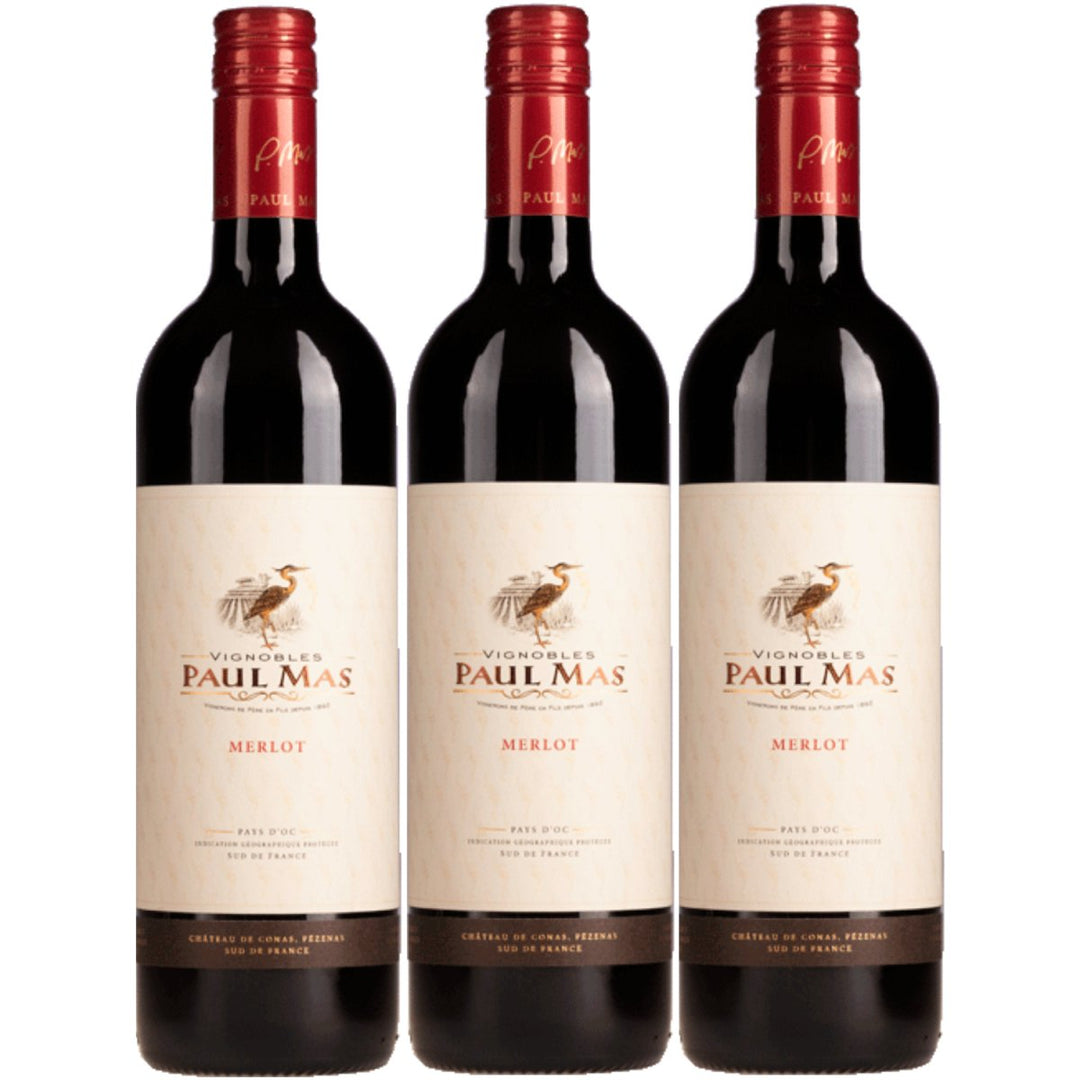 Domaines Paul Mas Classique Merlot Rotwein Rot trocken Frankreich (3 x 0,75l) - Versanel - 