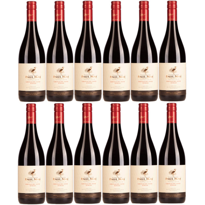 Domaines Paul Mas Grenache Noir Syrah IGP Rotwein Rot trocken Frankreich (12 x 0,75l) - Versanel - 