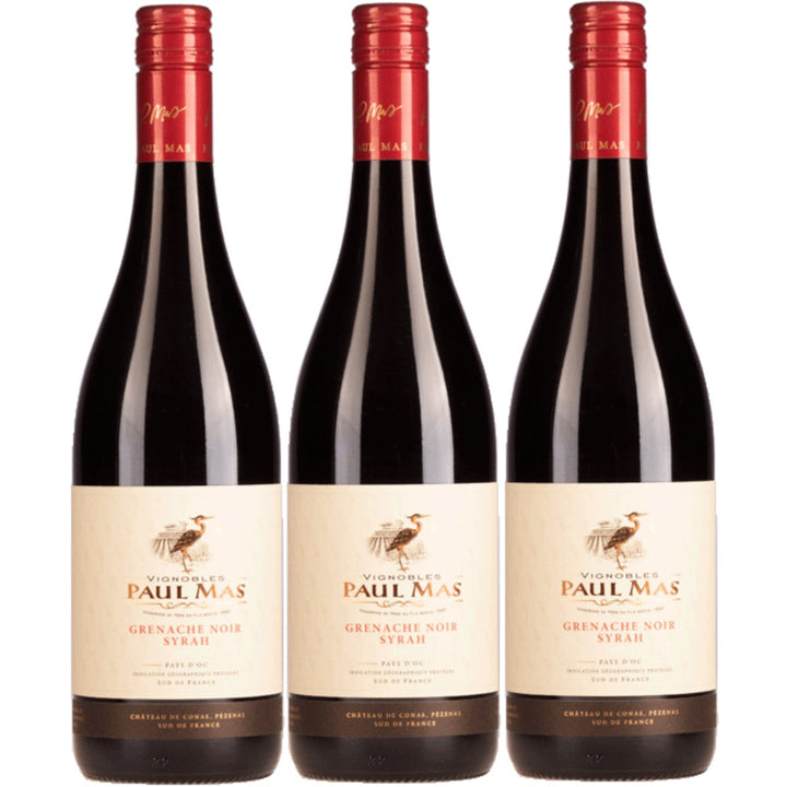 Domaines Paul Mas Grenache Noir Syrah IGP Rotwein Rot trocken Frankreich (3 x 0,75l) - Versanel - 