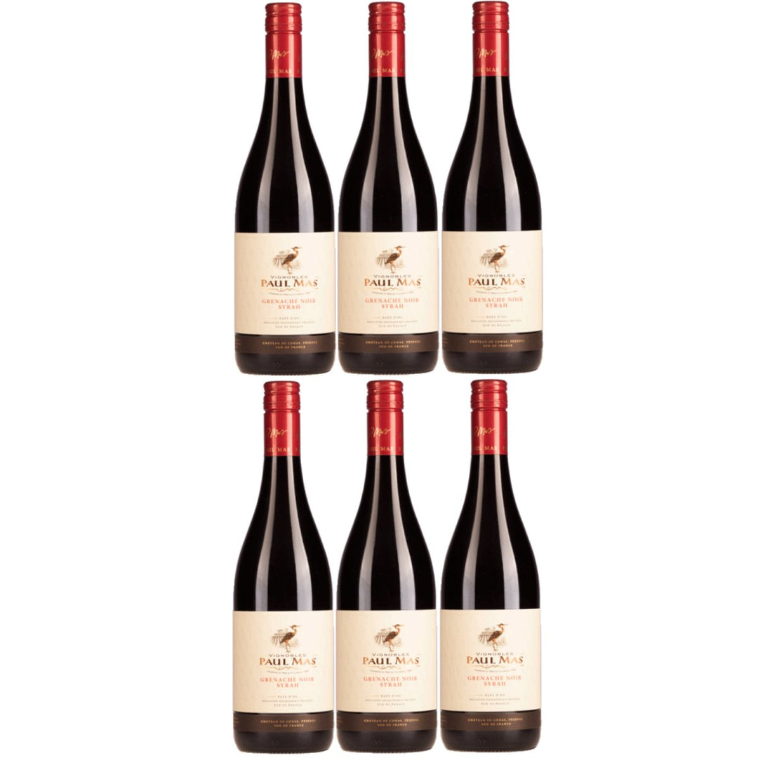 Domaines Paul Mas Grenache Noir Syrah IGP Rotwein Rot trocken Frankreich (6 x 0,75l) - Versanel - 