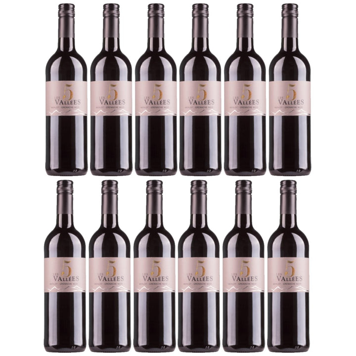 Domaines Paul Mas Les 5 Vallées Merlot Grenache VdF Rotwein Wein trocken Frankreich (12 x 0,75l) - Versanel - 
