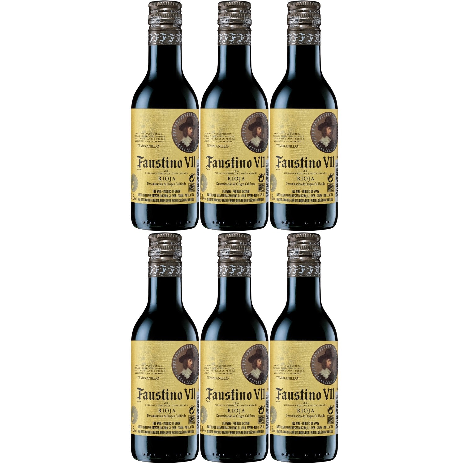 Faustino VII Tinto Kleinflasche Rotwein Wein trocken Spanien (6 x 0,188l)