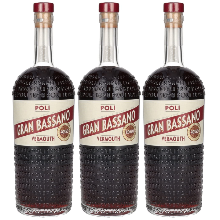 Jacopo Poli Gran Bassano Rosso Vermouth Wermut Rot Italien (3 x 0,7l)