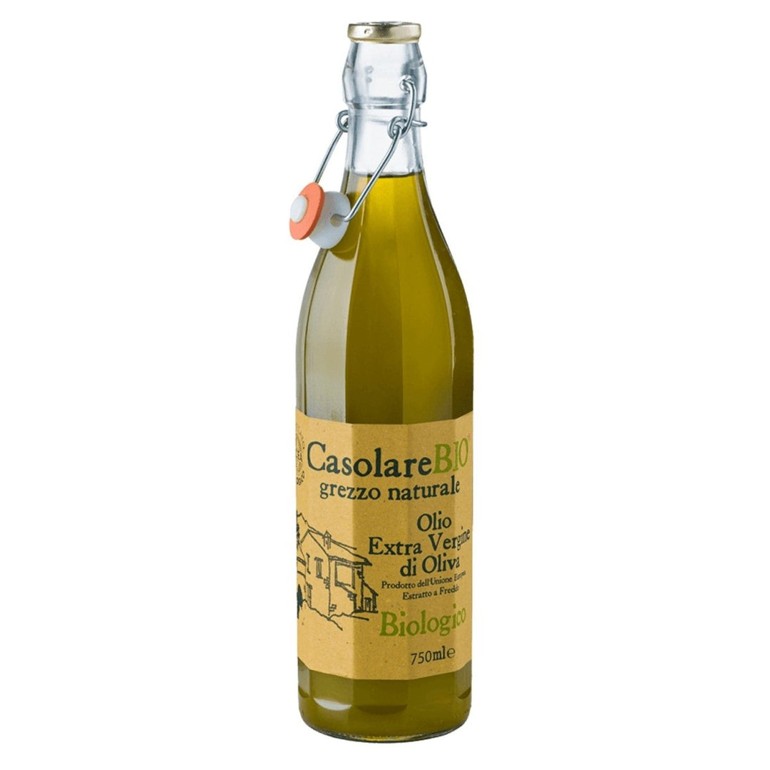 Farchioni Il Casolare Olio Extra Vergine Grezzo Naturale Bio Italienisches Olivenöl Ungefiltertes & Kaltgepresstes Öl Italien (1 x 0.75l) - Versanel - 