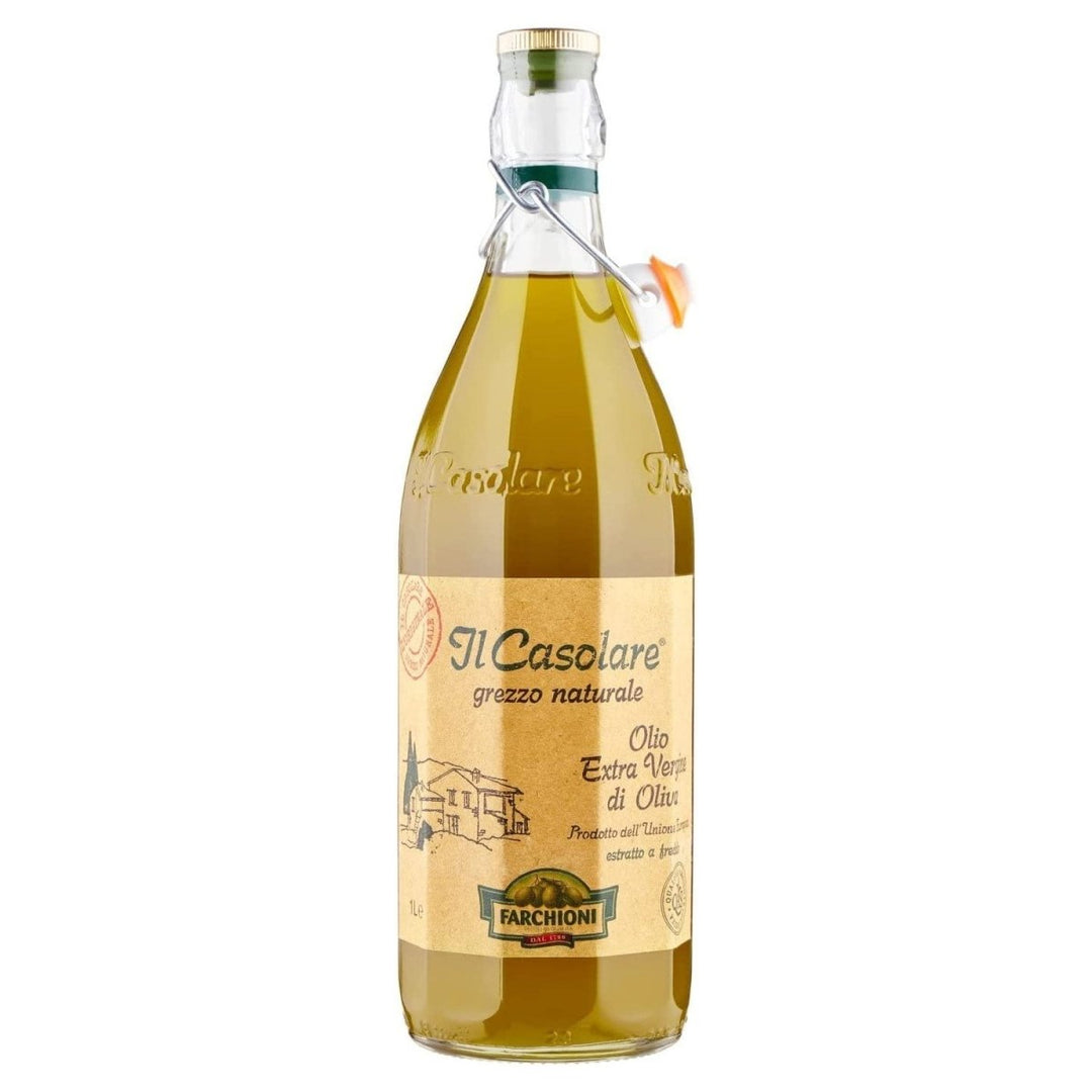 Farchioni Il Casolare Olio Extra Vergine Grezzo Naturale Italienisches Olivenöl Ungefiltertes & Kaltgepresstes Öl Italien (1 x 1.0l) - Versanel - 