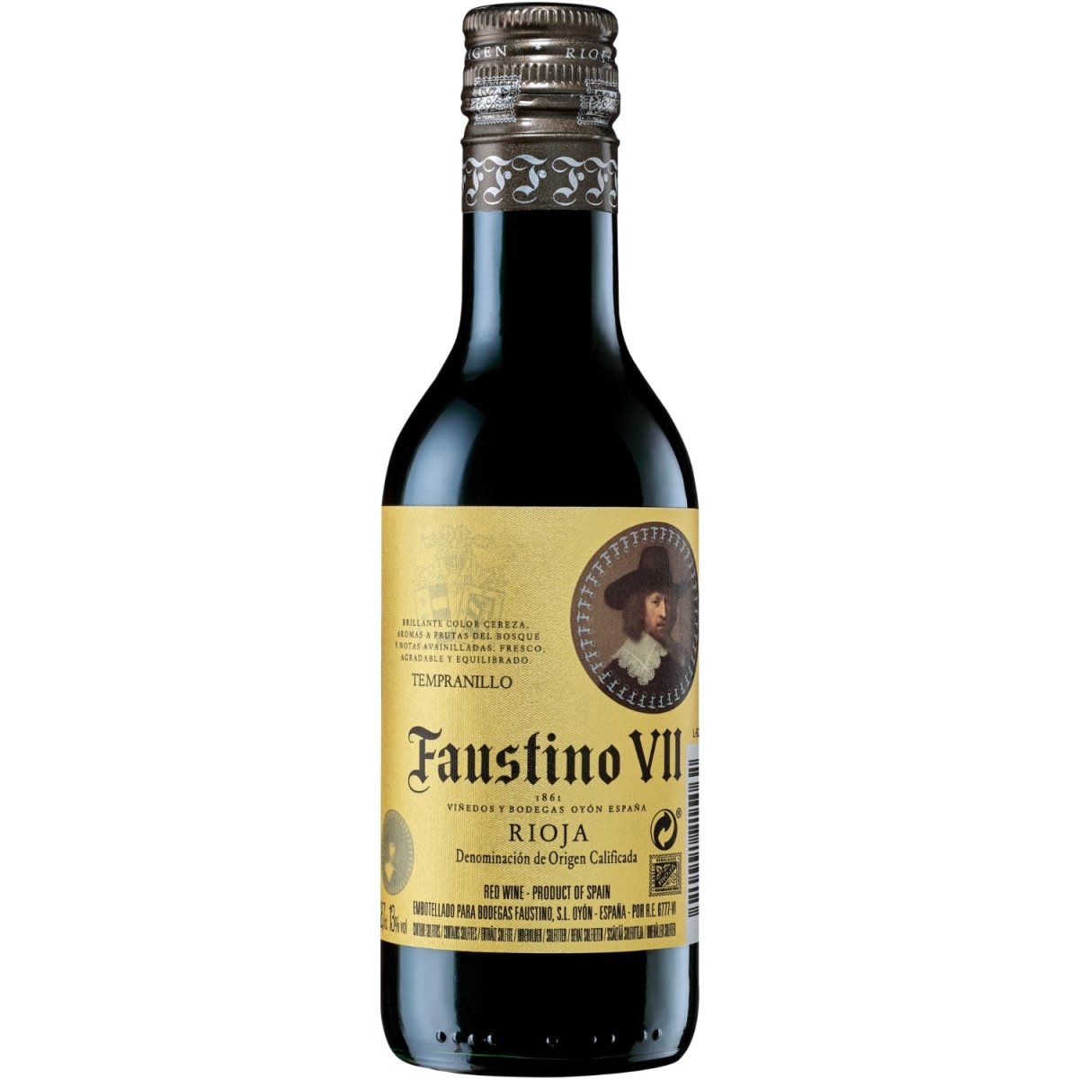 Faustino VII Tinto Kleinflasche Rotwein Wein trocken Spanien (12 x 0,188l) - Versanel - Wein