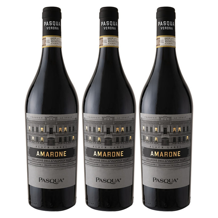 Pasqua Amarone della Valpolicella DOCG Blacklabel Rotwein Rot Trocken Italien (3 x 0,75l)