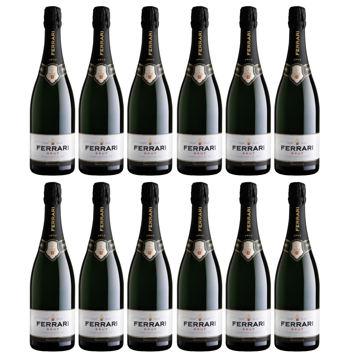 Ferrari Brut Trentodoc Schaumwein Weiss brut Italien (12 x 0,75l) - Versanel - 