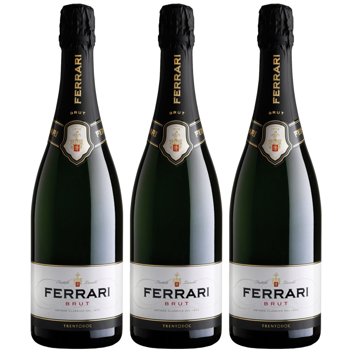 Ferrari Brut Trentodoc Schaumwein Weiss brut Italien (3 x 0,75l) - Versanel - 