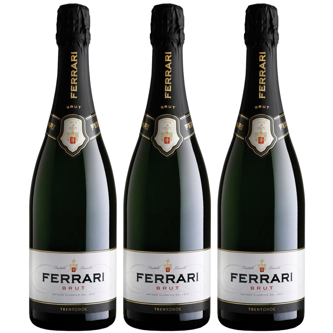 Ferrari Brut Trentodoc Schaumwein Weiss brut Italien (3 x 0,75l) - Versanel - 