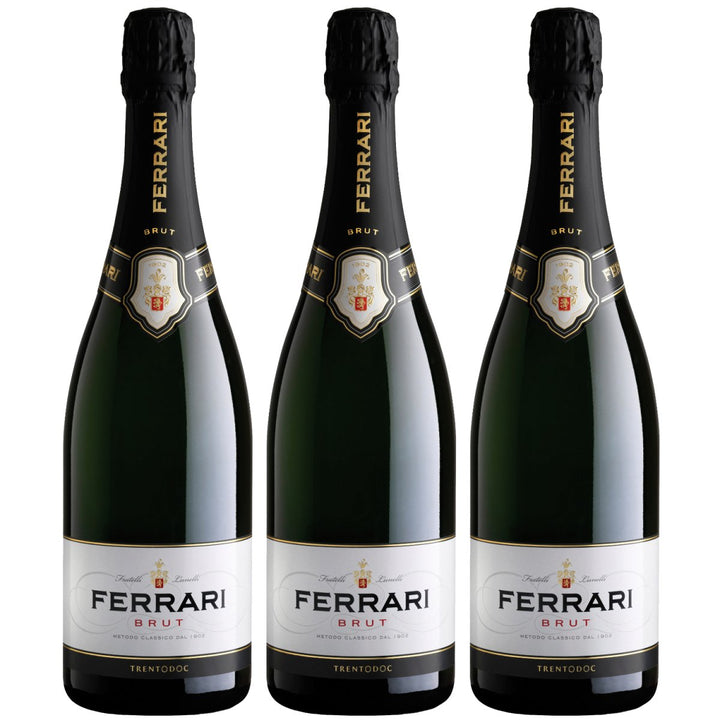 Ferrari Brut Trentodoc Schaumwein Weiss brut Italien (3 x 0,75l) - Versanel - 