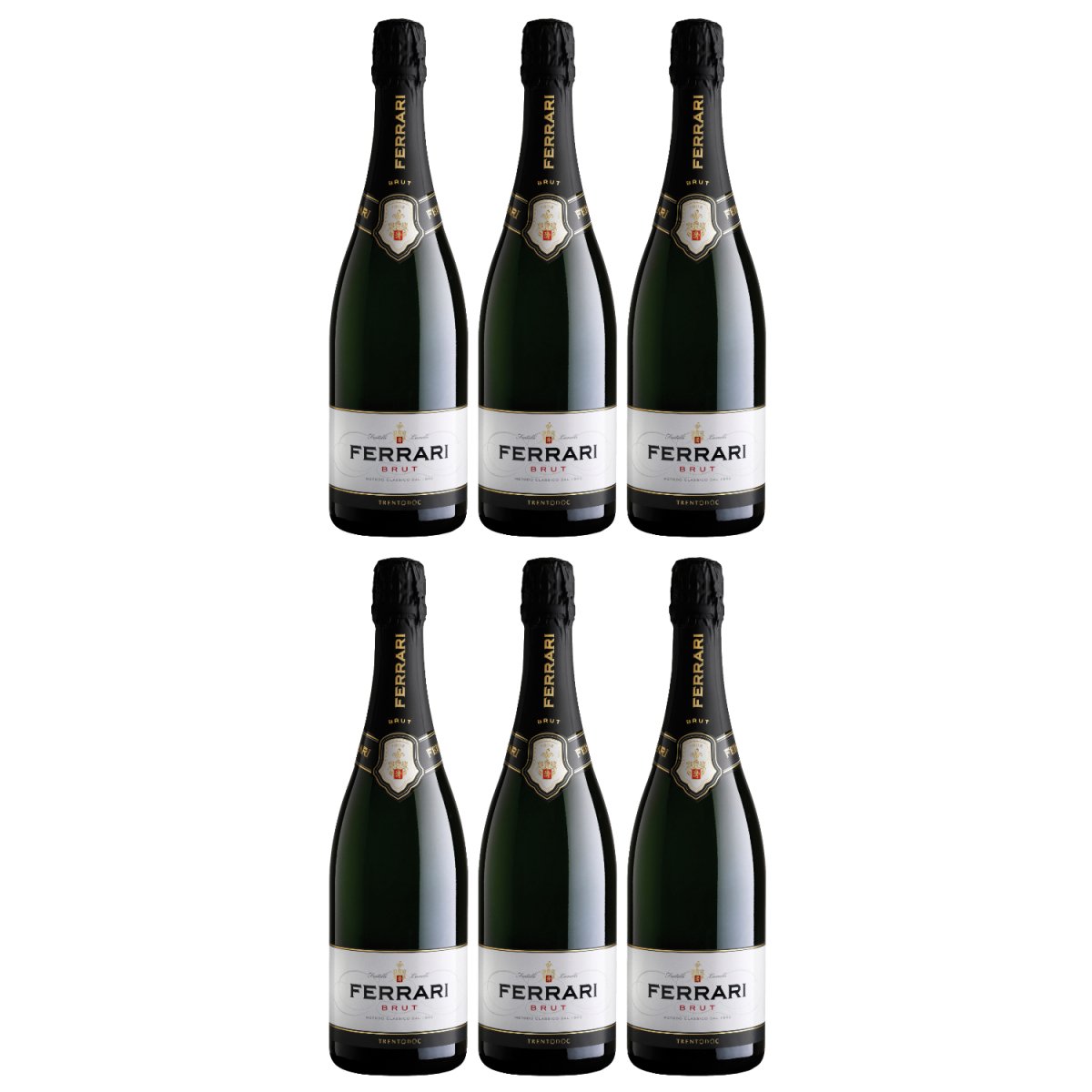 Ferrari Brut Trentodoc Schaumwein Weiss brut Italien (6 x 0,75l) - Versanel - 