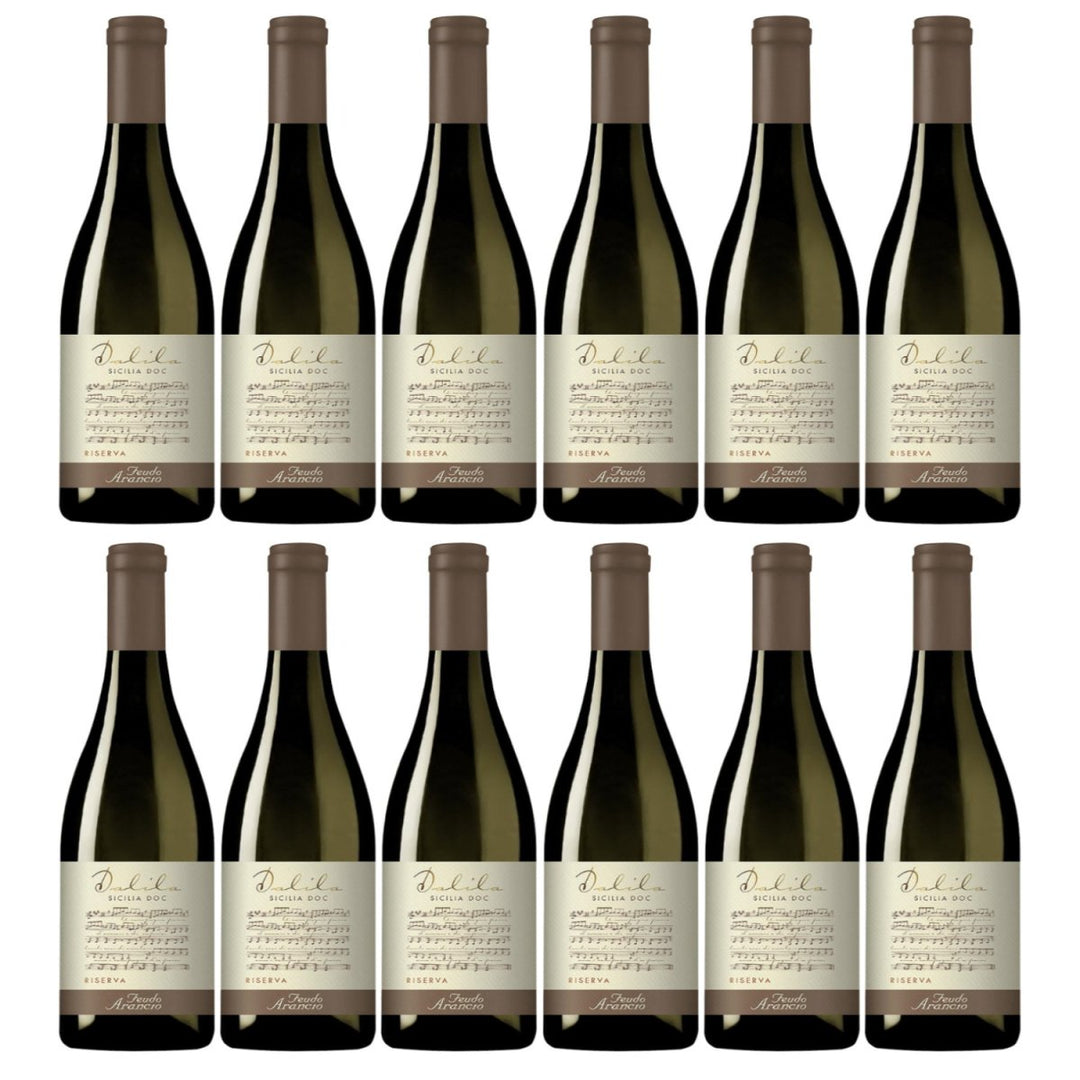 Feudo Arancio Dalila Bianco Riserva Sicilia DOC Sizilien Weisswein trocken Italien (12 x 0.75l) - Versanel - Wein