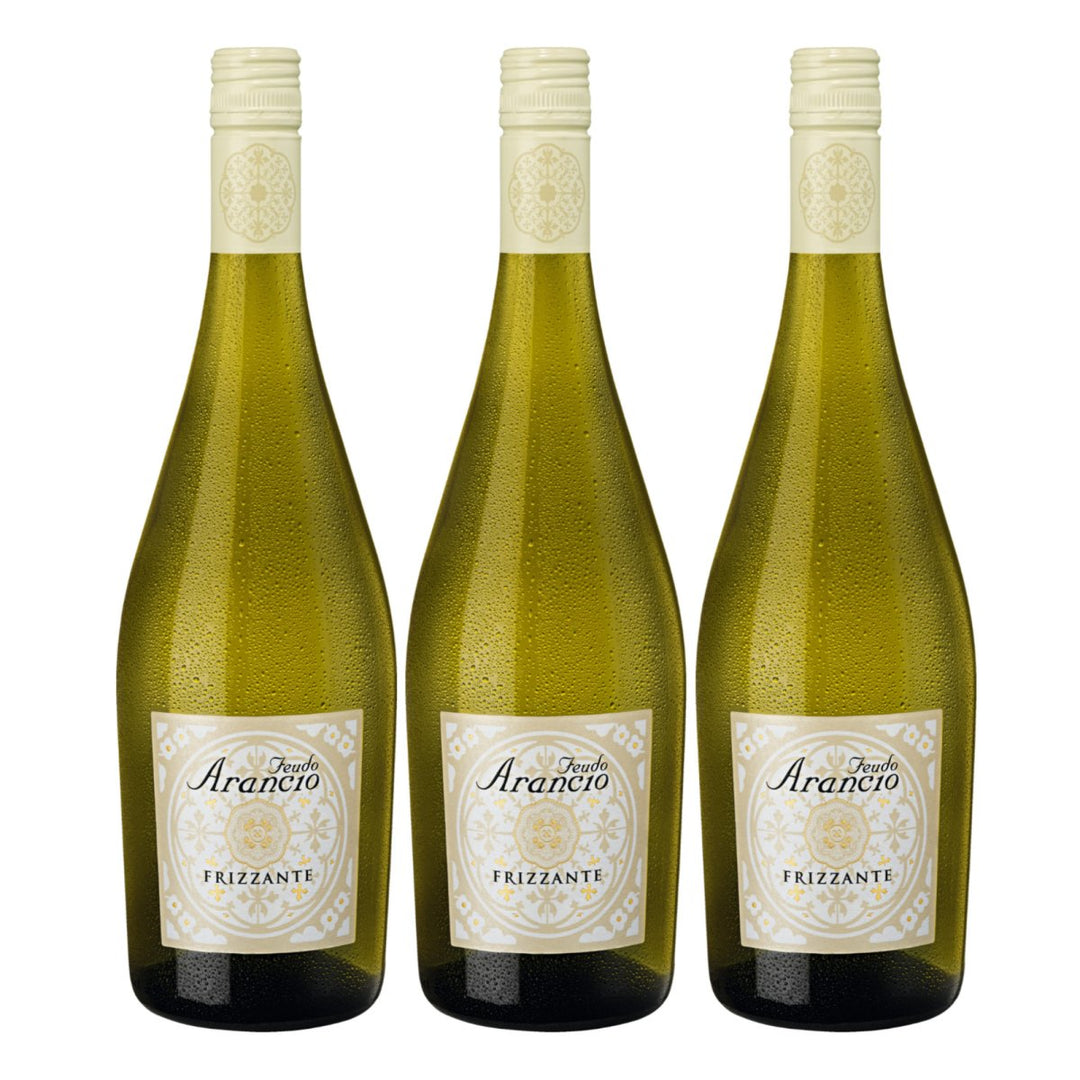 Feudo Arancio Frizzante Bianco Sicilia DOC Sizilien Schaumwein Weisswein halbtrocken Italien (3 x 0.75l) - Versanel - 