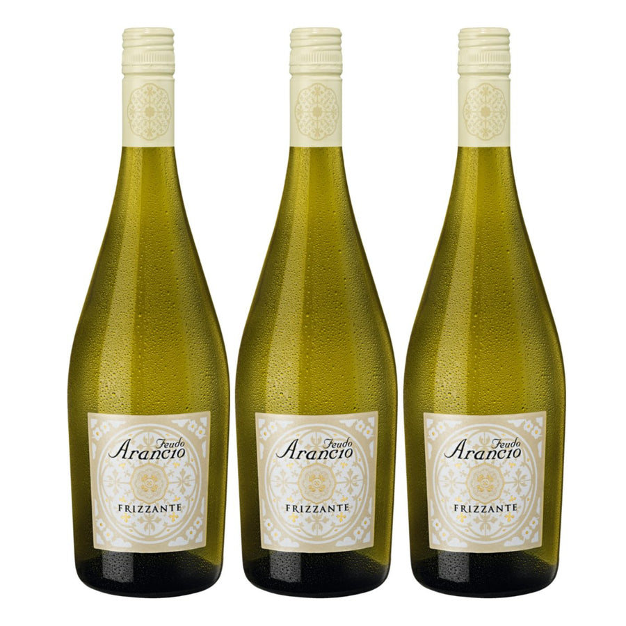 Feudo Arancio Frizzante Bianco Sicilia DOC Sizilien Schaumwein Weisswein halbtrocken Italien (3 x 0.75l) - Versanel - 