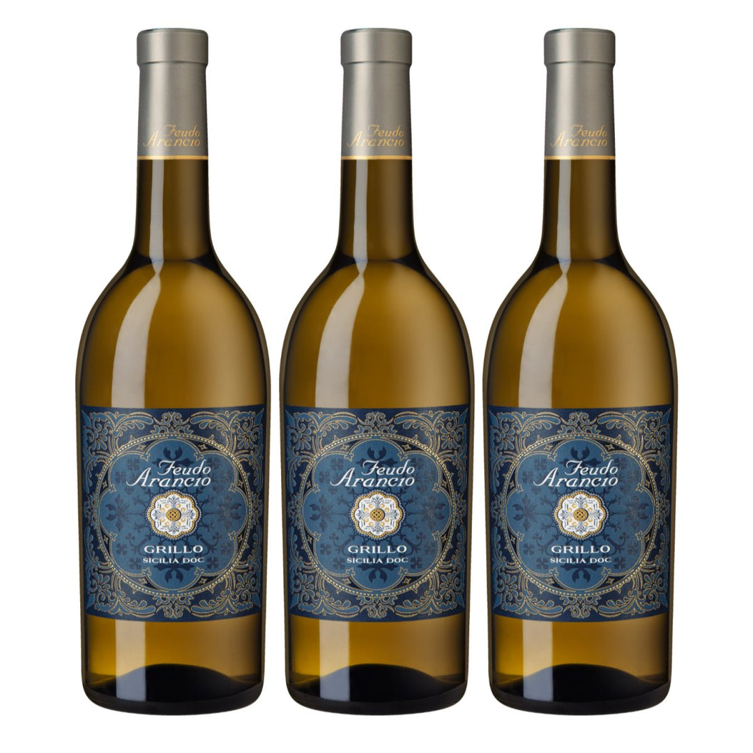 Feudo Arancio Grillo Sicilia DOC Sizilien Weisswein trocken Italien (3 x 0.75l) - Versanel - Wein