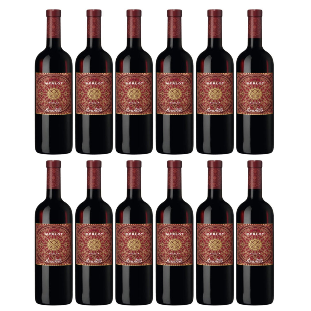 Feudo Arancio Merlot Sicilia DOC Sizilien Rotwein trocken Italien (12 x 0.75l) - Versanel - Wein