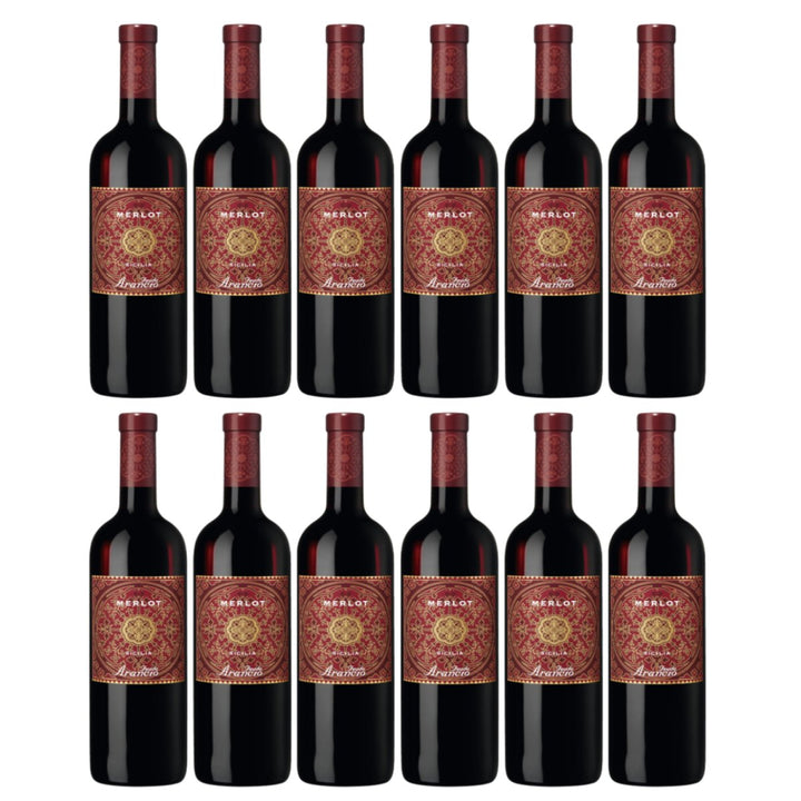 Feudo Arancio Merlot Sicilia DOC Sizilien Rotwein trocken Italien (12 x 0.75l) - Versanel - Wein