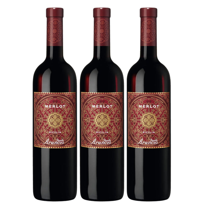 Feudo Arancio Merlot Sicilia DOC Sizilien Rotwein trocken Italien (3 x 0.75l) - Versanel - Wein