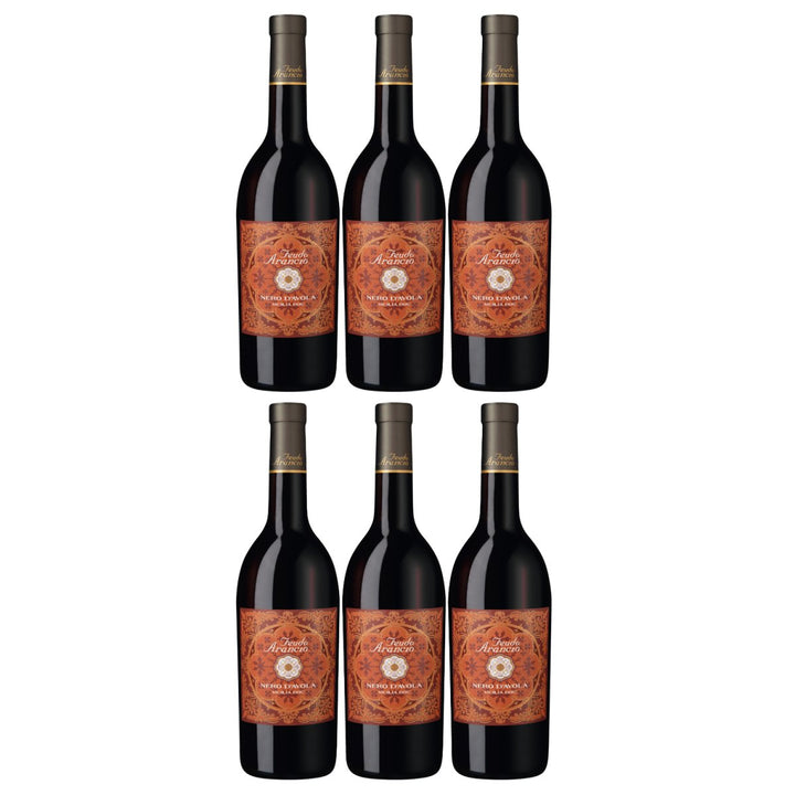 Feudo Arancio Nero dAvola Sicilia DOC Sizilien Rotwein trocken Italien (6 x 0.75l) - Versanel - Wein