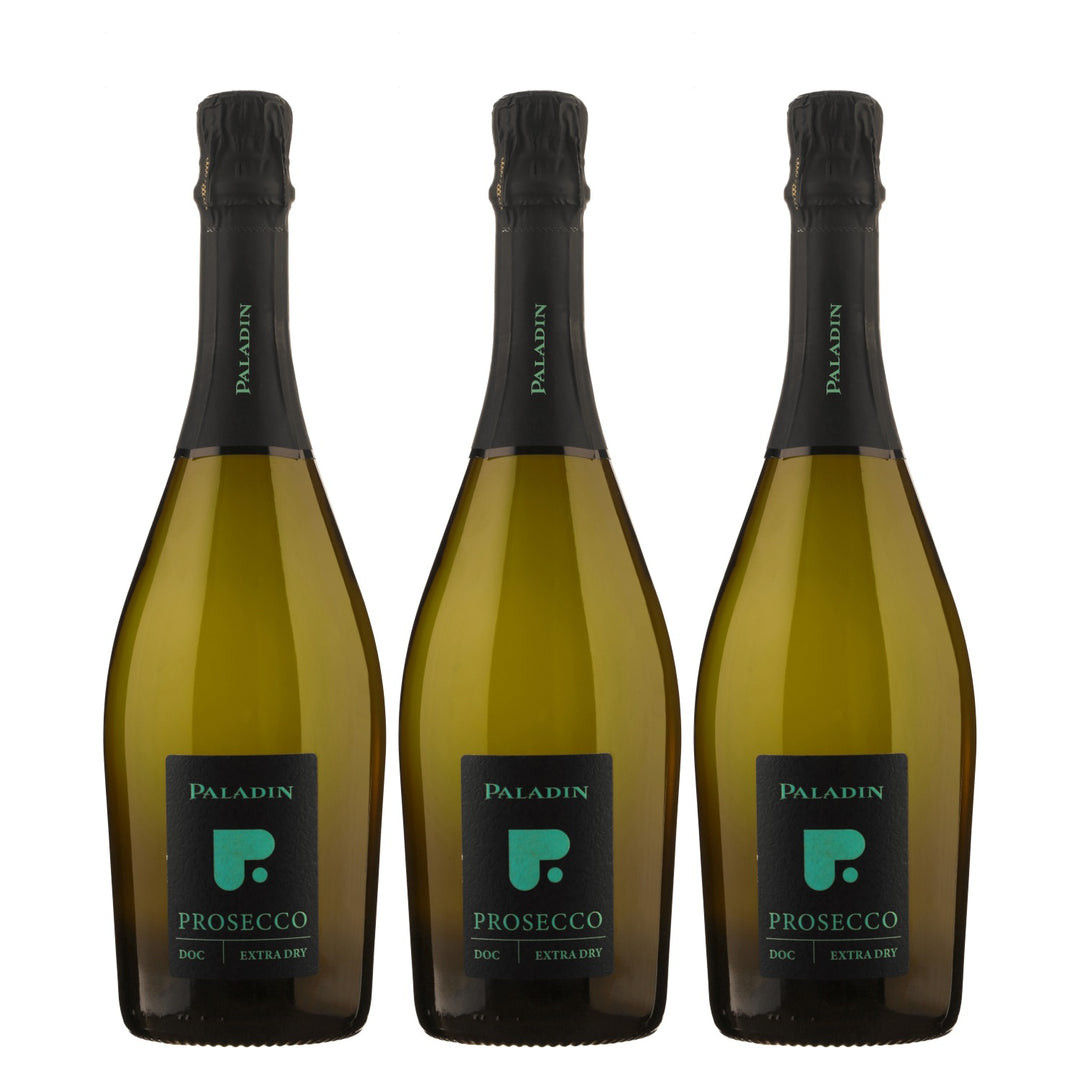 Paladin "P" Extra Dry Schaumwein Glera Chardonnay vegan Italien  (3 x 0,75 l)