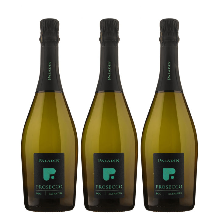 Paladin "P" Extra Dry Schaumwein Glera Chardonnay vegan Italien  (3 x 0,75 l)