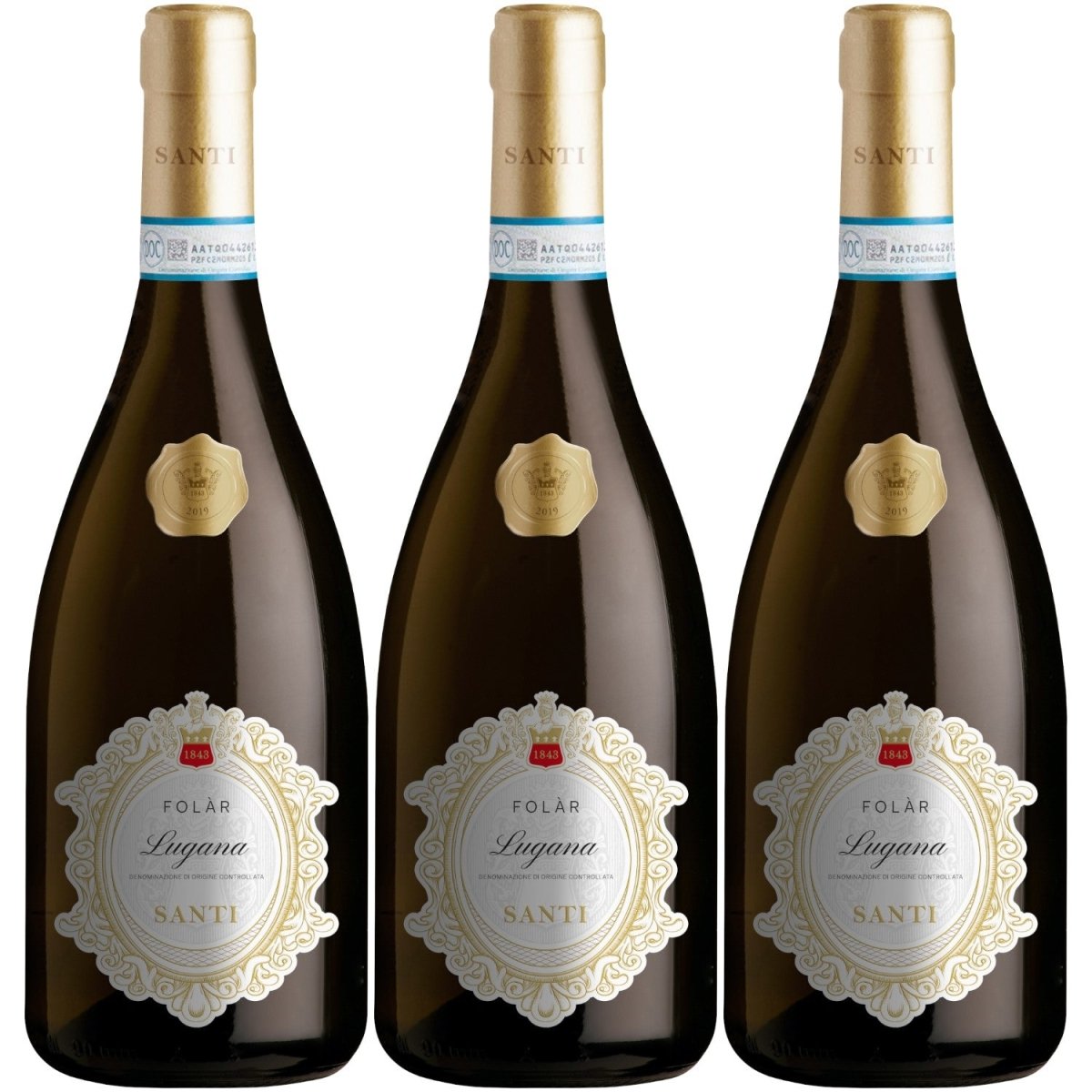 Folar Lugana DOC Weißwein Wein trocken Italien (3 x 0,75l) - Versanel -