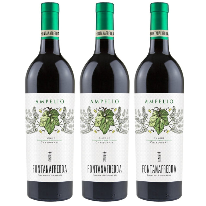 Fontanafredda Ampelio Chardonnay Langhe DOC Weißwein Wein Trocken Langhe Piemont Italien (3 x 0,75l) - Versanel - Wein