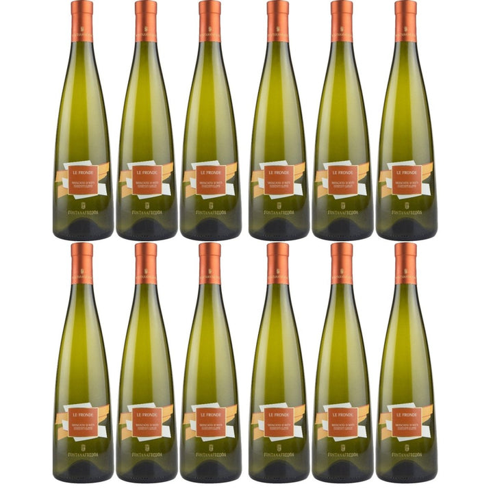 Fontanafredda Le Fronde Moscato d'Asti DOCG BIO Weißwein Wein Süß Asti Piemont Italien (12 x 0,75l) - Versanel - Wein