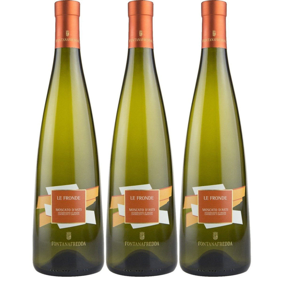 Fontanafredda Le Fronde Moscato d'Asti DOCG BIO Weißwein Wein Süß Asti Piemont Italien (3 x 0,75l) - Versanel - Wein