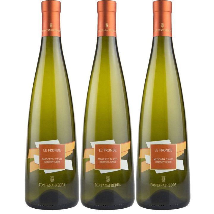 Fontanafredda Le Fronde Moscato d'Asti DOCG BIO Weißwein Wein Süß Asti Piemont Italien (3 x 0,75l) - Versanel - Wein