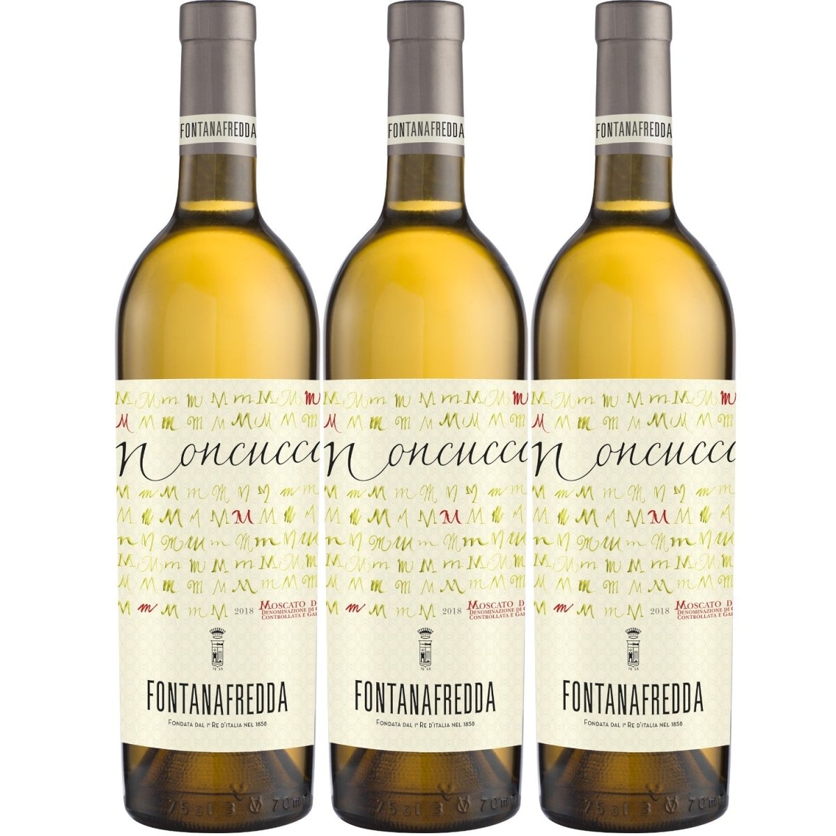 Fontanafredda Moncucco Moscato d'Asti DOCG Weißwein Wein süß Italien (3 x 0.75l) - Versanel -