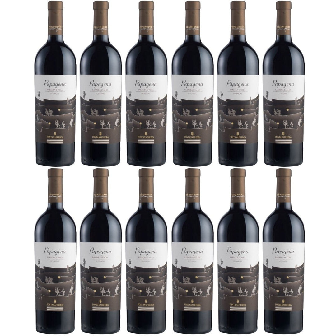 Fontanafredda Papagena Barbera d'Alba Rotwein Wein Trocken Barbera d'Alba Piemont Italien (12 x 0,75l) - Versanel - Wein