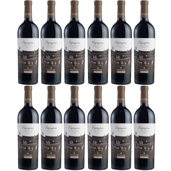 Fontanafredda Papagena Barbera d'Alba Rotwein Wein Trocken Barbera d'Alba Piemont Italien (12 x 0,75l) - Versanel - Wein