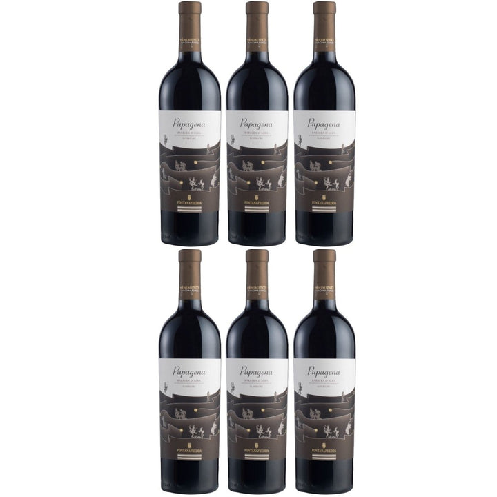 Fontanafredda Papagena Barbera d'Alba Rotwein Wein Trocken Barbera d'Alba Piemont Italien (6 x 0,75l) - Versanel - Wein